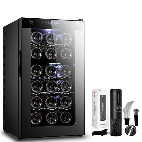 Combo Cava Enfriadora de 18 botellas de vinos y sacacorchos eléctrico Avera EV18DC01 AVERA EV18DC01