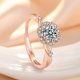 thumbnail image 1 of Nuevo anillo de corona de Plata de Ley 925, anillo de compromiso de tamaño ajustable de alta calidad para mujer, anillo de boda, regalo de joyería de moda para fiesta, 1 of 2