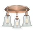 thumbnail image 3 of Innovations Lighting  Hanover - 3 Light 18" Flush Mount Fishnet/Antique Copper, 3 of 5