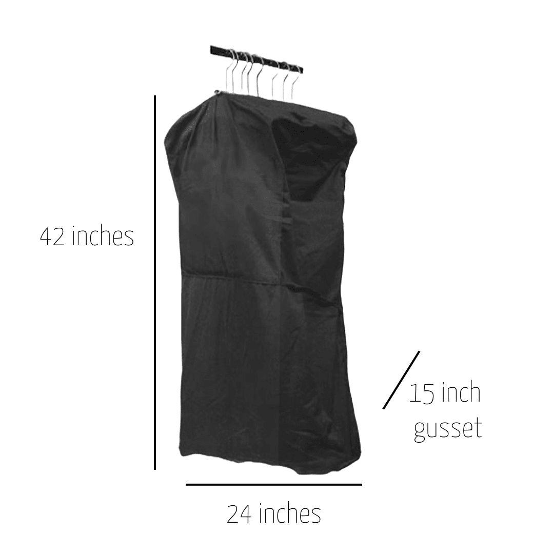42" Zippered Nylon Griptite Garment Bag with Lockable Clamp – Salesman Travel & Storage Bag – Basic LTD
