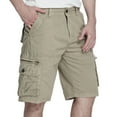 thumbnail image 4 of HOOMEUMY Men's Cargo Shorts Loose Fit Multi-Pockets Straight Solid Outdoor Work Shorts Straight Outdoor Work Shorts for Men Khaki 8, 4 of 7