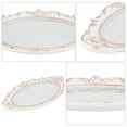 thumbnail image 6 of Masteelf White Oval Mirror Tray with Plastic Frame for Decor Elegant Jewelry Organizer and Serving Tray, 6 of 8