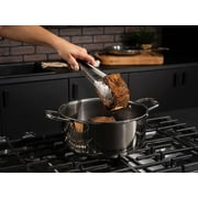 HexClad 5 Quart Hybrid Stainless Steel Pot with Glass Lid, Nonstick