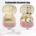 thumbnail image 3 of Unique Bargains Makeup Bag Marble Cosmetic Travel Bag Make Up Brush Organizer Bag Storage for Women Pink 8"x6"x5", 3 of 6