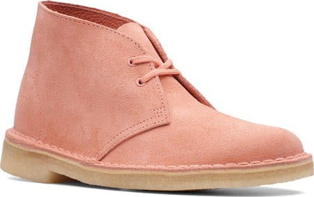 pink clarks desert boots