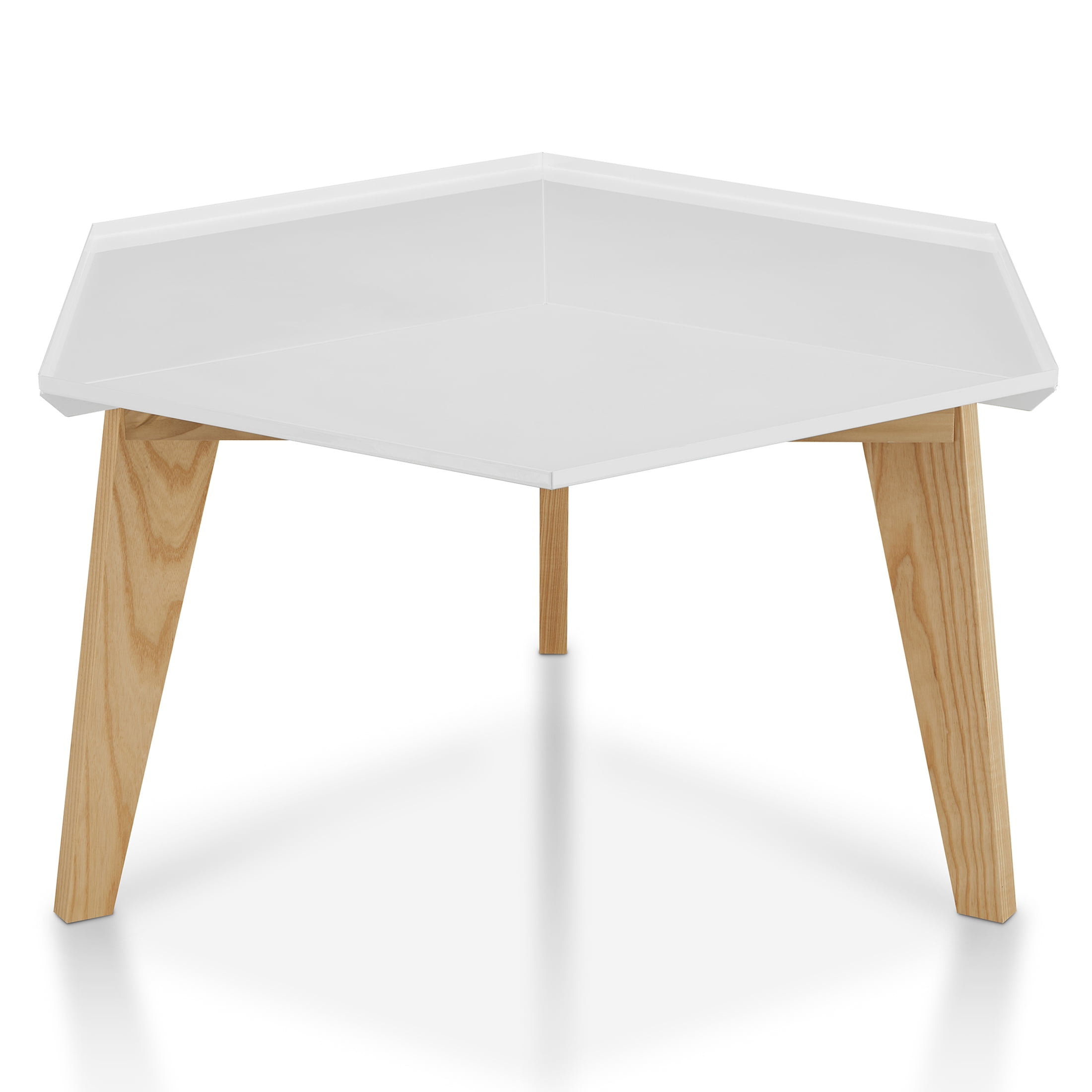 Furniture of America Vidor Coffee Table with Tray Top, White