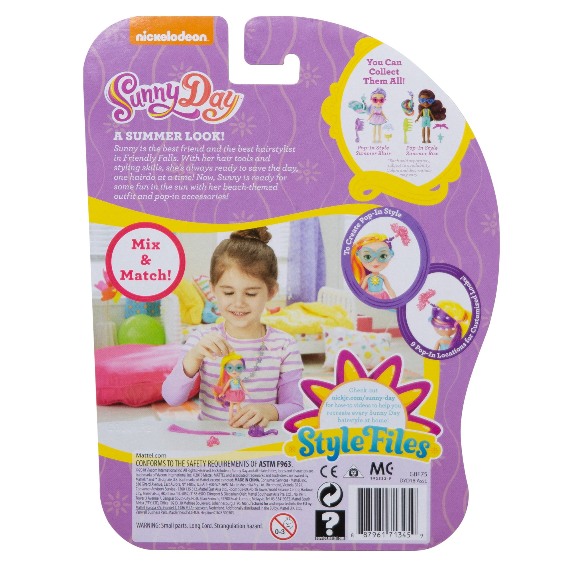 Nickelodeon Sunny Day Pop In Style Hair Play Dolls With Accessories Summer Sunny Walmart Com Walmart Com