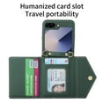 thumbnail image 5 of Allytechgroup Galaxy Z Flip 6 Case Wallet, Shockproof Phone Case with Zipper Pocket and Detachable Crossbody Shoulder Strap Protective Case Cover for Samsung Galaxy Z Flip 6, Darkgreen, 5 of 10
