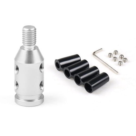 Universal Car Shift Knob Adapter For Non Threaded Shifters 10x1.5mm Silver