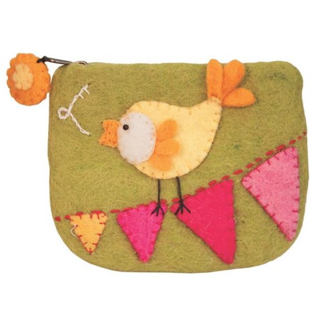 Wild Woolies Womens Fair Trade Felt Coin Purse Night Owls Fair Trade Artisans in Nepal