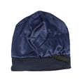 thumbnail image 3 of Silky Satin Lined Bonnet Sleep Cap Stay on All Night Hair Wrap Slouchy Beanie with Adjustable Strap for Women Men, 3 of 5