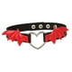 thumbnail image 4 of Gargantilla Collar Yinane Punk Cadena de Clavícula Amor Corazón Gargantilla Gótica Punk Steampunk Cuero PU negro rojo, 4 of 8