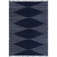 thumbnail image 3 of Unique Loom Chindi Cotton Collection Area Rug - Briah (9' x 12' Rectangle Navy Blue/Ivory), 3 of 7
