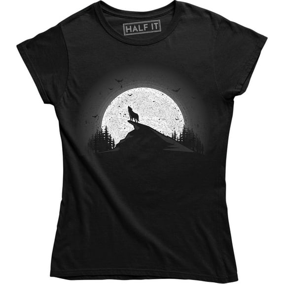 Scary Wild Werewolf Howling On Moon - Women's Gift T-Shirt