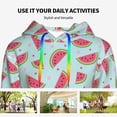 thumbnail image 4 of Salouo Watermelon Pattern Hoodie Sweatshirts for Women, Autumn Pullover Hoodie Workout Sweat Women's Long Sleeve Preppy Sweatshirts-Medium, 4 of 7