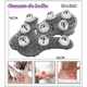 thumbnail image 2 of Guante Masajeador Lab.G   De Silicona, 9 Balines, Relajación Gris Oscuro, 2 of 4