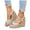 Beige, variant on Women's Peep Toe Espadrille Wedge Sandals Ankle Buckle Wide Strap Platform Sandal Comfortable Summer Beach Shoes Beige Size 7