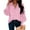 Pink-01, variant on LIBRCLO Womens Shirts Long Sleeve V-Neck Solid Causal Button Blouse Fashionable Spring And Summer Tops