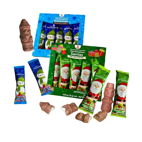 Chocolate Covered Marshmallows, Santa Snowman Christmas 2024