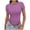 Purple, variant on Womens Trendy Slim Short Sleeve Basic Slim Bottom T Shirt Tops Loose Fit,Red S