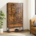 thumbnail image 6 of Vingli Expandable Adult Armoires with Shelves and Drawer, Medium Density fiberboard, Brown, 6 of 9