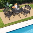 thumbnail image 4 of Gymax 5PCS Cast Aluminum Patio Bistro Set Outdoor Dining Table & Chair Furniture Set, 4 of 10