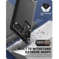 thumbnail image 4 of Clayco Xenon Series Case for Samsung Galaxy S22 Ultra 5G, [Built-in Screen Protector] Full-Body Rugged Cover Compatible with Fingerprint Reader, 6.9 inch 2022 Release (Black), 4 of 9
