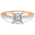 thumbnail image 3 of IGI Certified 3 Carat Princess Shape Lab Grown Diamond Engagement Ring | 14K Rose Gold | Jia Secret Double Halo Eternity Lab Diamond Ring | FG-VS1-VS2 Quality Friendly Diamonds, 3 of 5