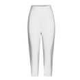 thumbnail image 2 of Women's Casual Pants Leggings For Women Plus Size High Waisted Yoga Cropped Trousers 2025 Summer Gym Pants,White Women's Casual Pants L, 2 of 6