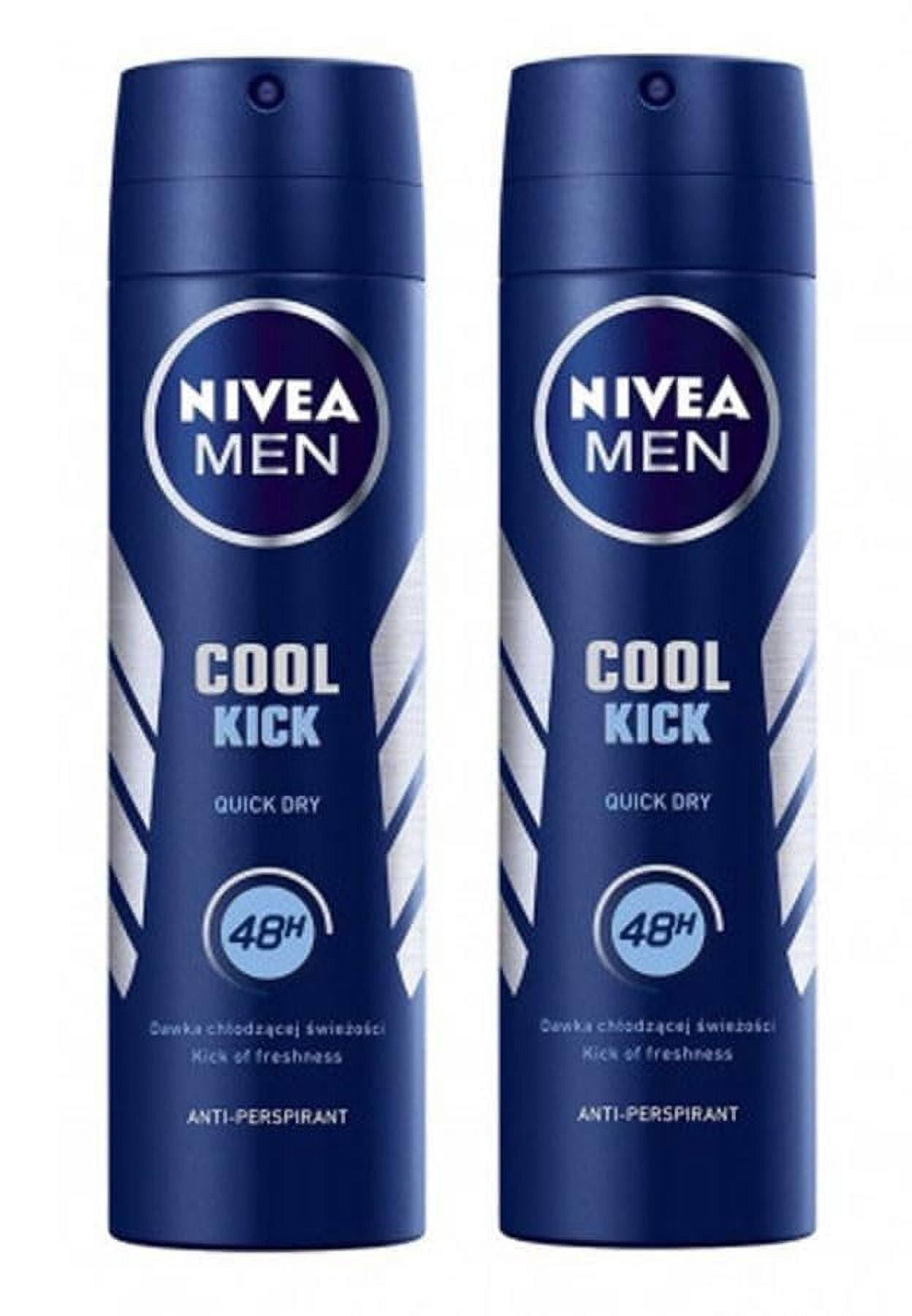 Nivea Cool Kick 48 Hour Deodorant for Men, 150ml - Walmart.com