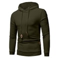 thumbnail image 2 of Men's Long Sleeve Shirt Casual Sweatshirt Solid Plaid Holiday Shirts Hooded Tops, 2 of 4