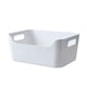 thumbnail image 5 of Yuarrent Caja de almacenamiento con asa, contenedor de plástico duradero, cesta organizadora, asa de almacenamiento portátil de PP, blanco 2piezas, 5 of 6