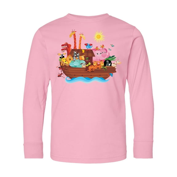 Inktastic Animal Ark Bible Story Christian Long Sleeve Youth T-Shirt