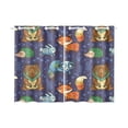 thumbnail image 3 of MKHERT Forest Animals Window Curtain Kitchen Curtains Window Treatments 26x39 inch,Set of 2, 3 of 3