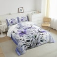 thumbnail image 3 of Erosebridal Purple Groovy Bedding Sets Twin with Comforter, Watercolor Flower Duvet Insert, Daisy Floral Comforter Sets Twin Size, Breathable Room Decor, 2 Pieces, 3 of 8