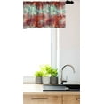 thumbnail image 2 of Ambesonne Ethnic Valance Pack of 2, Grunge Paisley, 42"X12", Turquoise Orange Black, 2 of 3