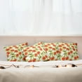 thumbnail image 7 of Ambesonne Fruit Throw Pillow Cover 4 Pack, Cherry and Leaves Pattern, 24", Apple Green Red White, 7 of 7