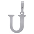 thumbnail image 4 of Auriga Fine Jewelry 925 Sterling Silver Cubic Zirconia Plain Initial Letter U Charm Pendant for Women, 4 of 4