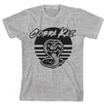 thumbnail image 6 of Cobra Kai Black Snake Icon Boy's Athletic Heather T-shirt-Medium, 6 of 7
