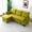 Green, variant on MAYEERTY L-Shaped Reversible Chaise Sectional Sofa Linen Sofa Bed with Storage, for Apartment, Beige