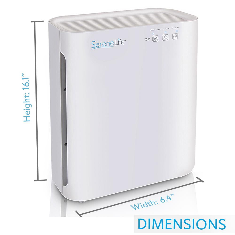 SereneLife PSLAPU35.5 - Desktop Air Purifier - Compact Home & Office Room Air Purifier & Air Sanitizer