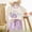 Light Purple, variant on Girl Outfits Size 4-5Y Cartoon Designs Short Sleeve Crewneck Top and Polka Dot Shorts 2 Piece Girls' Clothing Sets