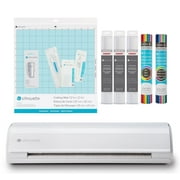 Silhouette Cameo 5 Cutting Machine (White) Vinyl Bundle with Tools, Transfer Tape, Mats, Designs & Software