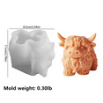 thumbnail image 2 of JDH 2PCS Highland Cow Shape Silicone Molds for Resin Candle Soap, 3D Cow Animal Candle Molds for Candle Making, Unique Fondant Chocolate Cake Decorating Mold, Epoxy Casting Clay Mold DIY Craft Decor, 2 of 8