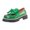 Green, variant on Platform Loafers for Women Casual Satin Bow Round Toe Lug Sole Leather Comfortable Slip on Dress Shoes Green Size 9