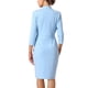 thumbnail image 3 of Vestido de tubo con cremallera y cuello de la edición INSPIRE CHIC para mujer, vestido de trabajo, color azul, 3 of 5