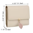 thumbnail image 6 of UTO Small Wallet for Women PU Leather RFID Blocking Card Holder Zipper Coin Purse with Leaf Pendant(Khaki), 6 of 7