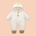 thumbnail image 2 of Dealovy Newborn Boys Girls Clothes Toddler Baby Fleece Onesie Footed Snowsuits Infant Jumpsuit Winter Hooded Romper, 2 of 8