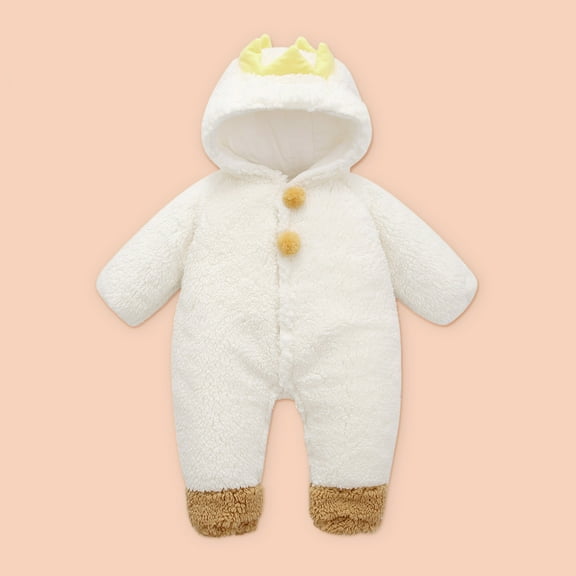 To resist cold Plush Comfortable Durable Sweater White Size 6-9 Months