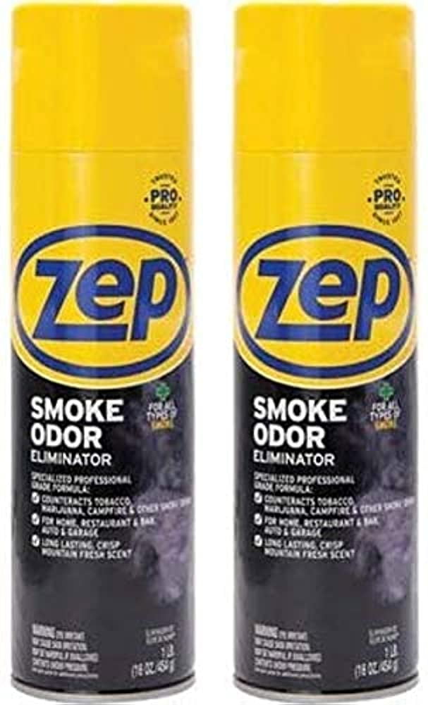 Zep Smoke Odor Eliminator Aerosol 16 Ounce (Pack of 2) ZUSOE16
